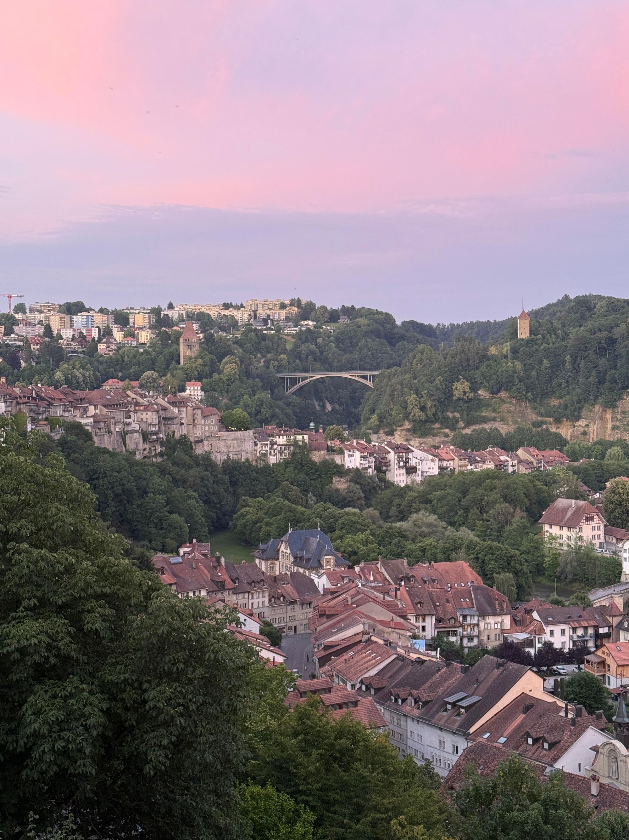 Foto da parte mais antiga da Vila de Fribourg - Foto de 2026